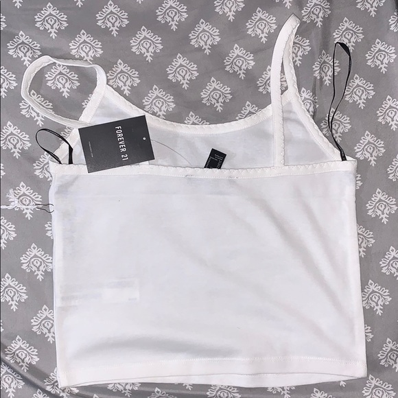 F21 Ribbed Knit Cami White Medium - Picture 6 of 6